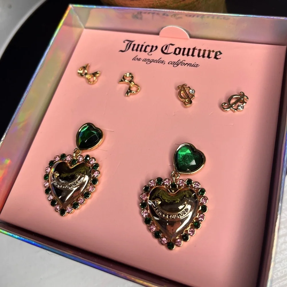 Juicy Couture Heart Earring Gift Set NWT